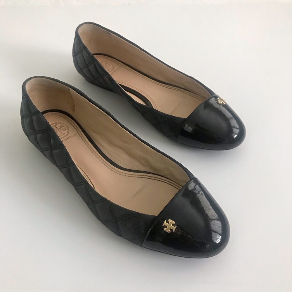 Tory Burch Quilted Leather ‘Claremont’ Flats